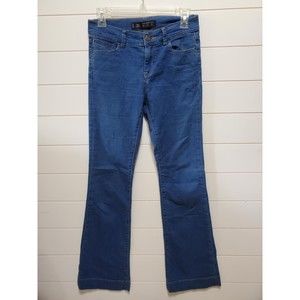Zara Basic Dept womens size 4 mid rise boot denim stretch 5 pocket zip fly jeans
